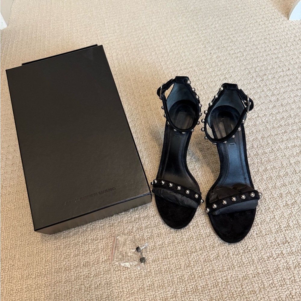 Alexander Wang Black Studded Heeled Sandals